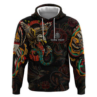 Mexico Sugar Skull Zip Hoodie Tattoo Art Mexican Flag