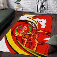 Ethiopia Tigray Revolution Area Rug Emblem Freedom Fighters and Flag