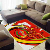 Ethiopia Tigray Revolution Area Rug Emblem Freedom Fighters and Flag