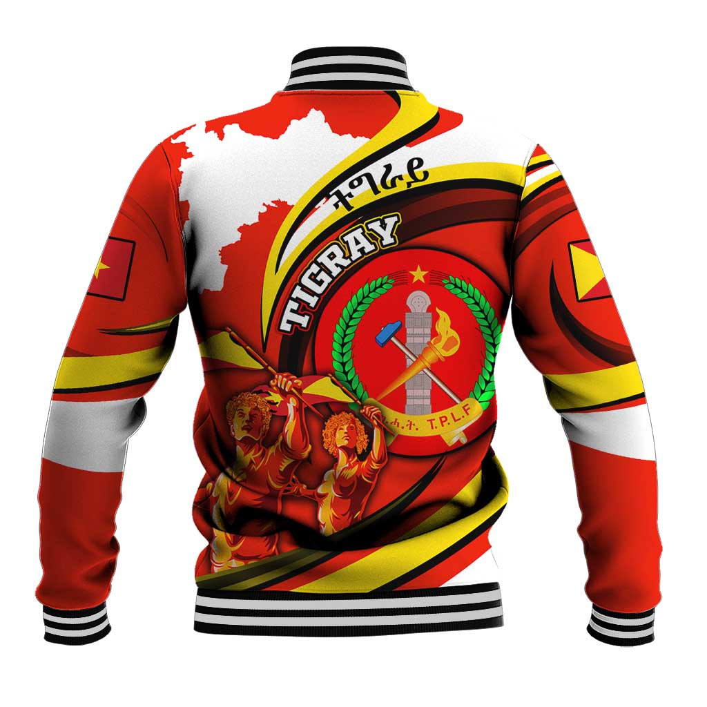 Ethiopia Tigray Revolution Baseball Jacket Emblem Freedom Fighters and Flag