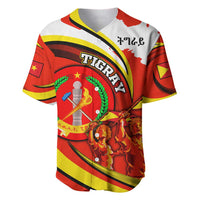 Ethiopia Tigray Revolution Baseball Jersey Emblem Freedom Fighters and Flag