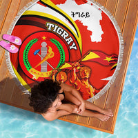 Ethiopia Tigray Revolution Beach Blanket Emblem Freedom Fighters and Flag