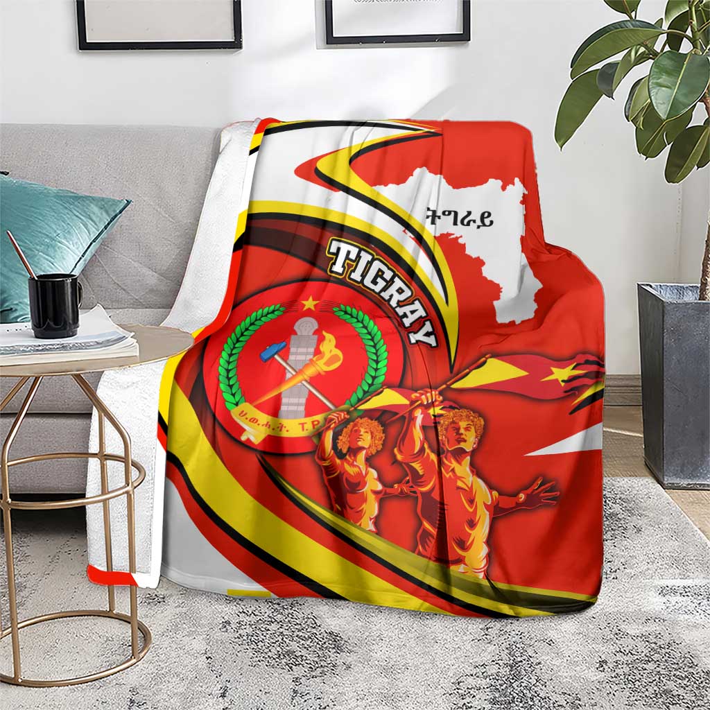 Ethiopia Tigray Revolution Blanket Emblem Freedom Fighters and Flag