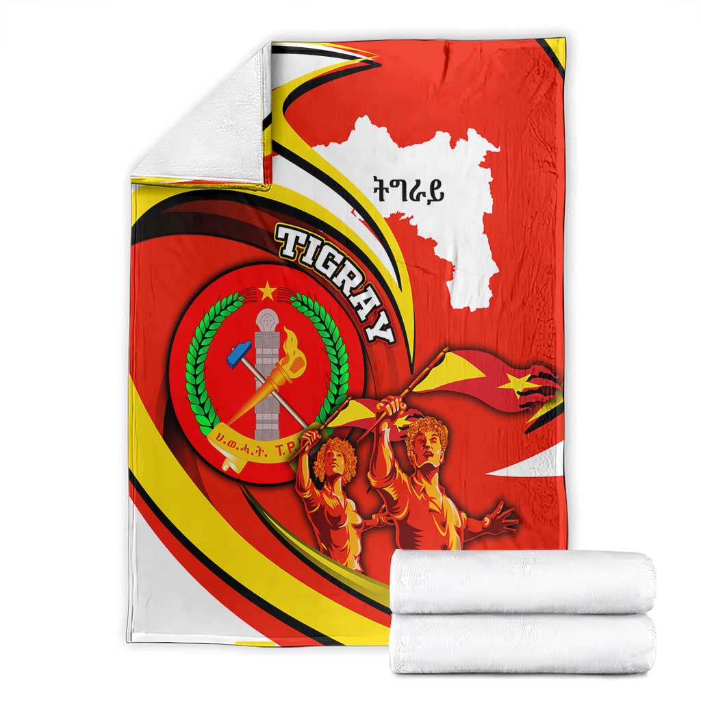 Ethiopia Tigray Revolution Blanket Emblem Freedom Fighters and Flag