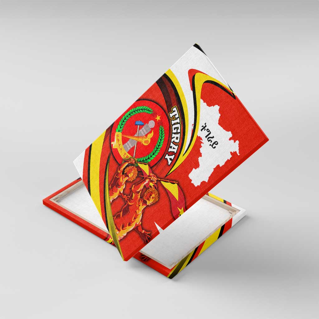 Ethiopia Tigray Revolution Canvas Wall Art Emblem Freedom Fighters and Flag