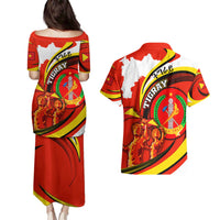 Ethiopia Tigray Revolution Couples Matching Puletasi and Hawaiian Shirt Emblem Freedom Fighters and Flag