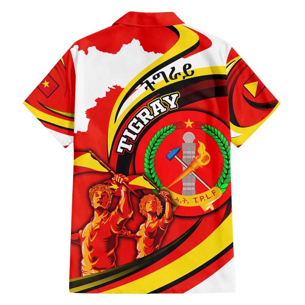 Ethiopia Tigray Revolution Family Matching Long Sleeve Bodycon Dress and Hawaiian Shirt Emblem Freedom Fighters and Flag