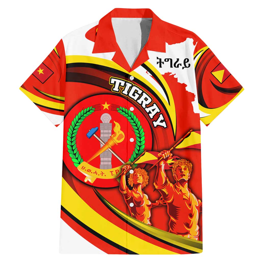 Ethiopia Tigray Revolution Family Matching Mermaid Dress and Hawaiian Shirt Emblem Freedom Fighters and Flag