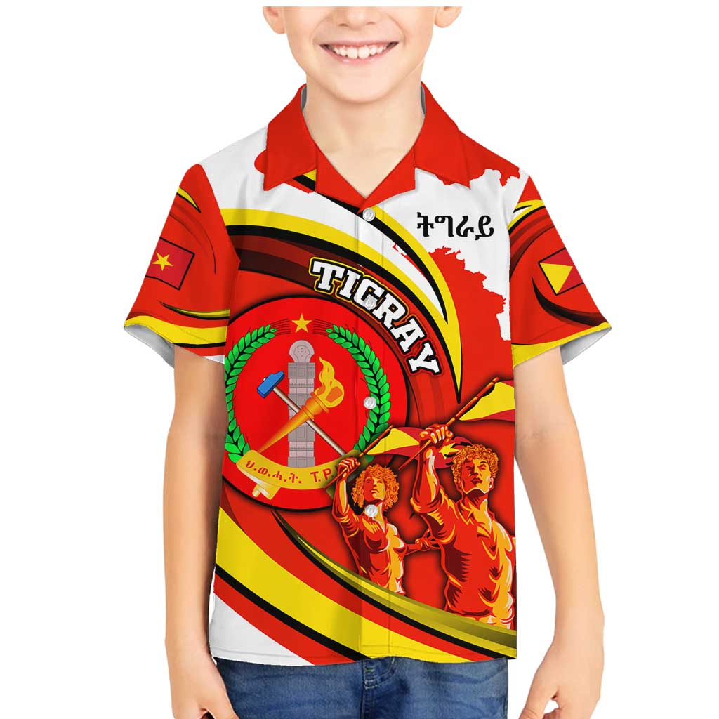 Ethiopia Tigray Revolution Family Matching Mermaid Dress and Hawaiian Shirt Emblem Freedom Fighters and Flag