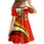 Ethiopia Tigray Revolution Family Matching Off The Shoulder Long Sleeve Dress and Hawaiian Shirt Emblem Freedom Fighters and Flag