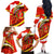 Ethiopia Tigray Revolution Family Matching Off The Shoulder Long Sleeve Dress and Hawaiian Shirt Emblem Freedom Fighters and Flag