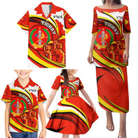 Ethiopia Tigray Revolution Family Matching Puletasi and Hawaiian Shirt Emblem Freedom Fighters and Flag