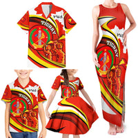 Ethiopia Tigray Revolution Family Matching Tank Maxi Dress and Hawaiian Shirt Emblem Freedom Fighters and Flag