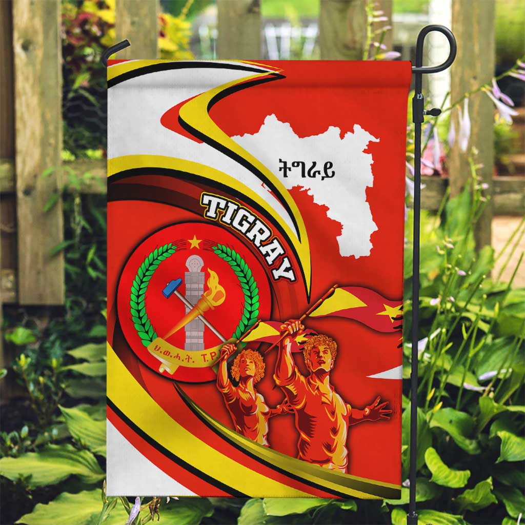 Ethiopia Tigray Revolution Garden Flag Emblem Freedom Fighters and Flag