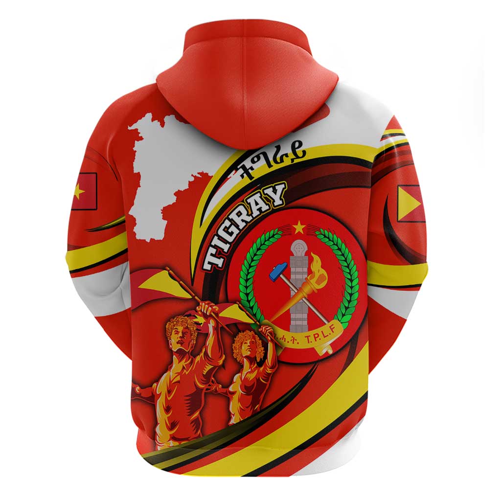 Ethiopia Tigray Revolution Hoodie Emblem Freedom Fighters and Flag