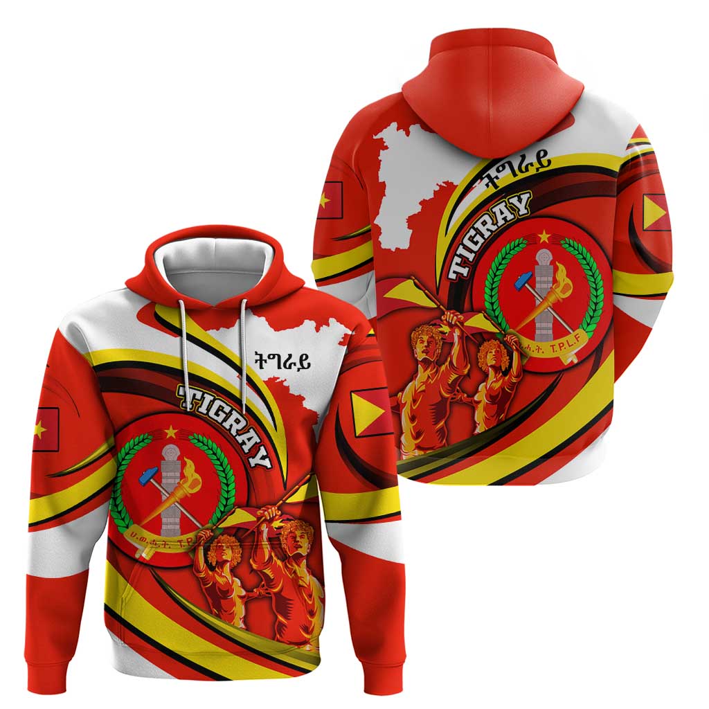 Ethiopia Tigray Revolution Hoodie Emblem Freedom Fighters and Flag