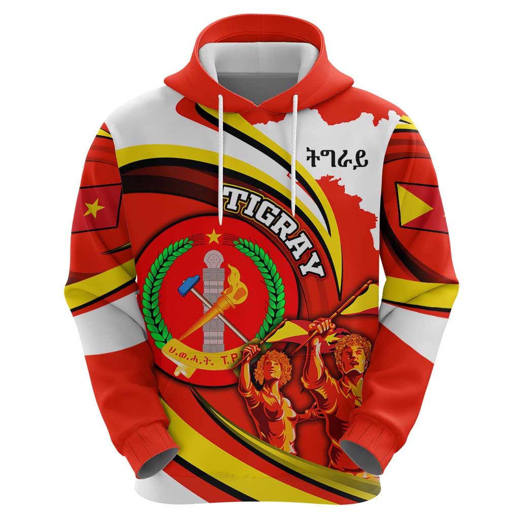 Ethiopia Tigray Revolution Hoodie Emblem Freedom Fighters and Flag