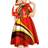 Ethiopia Tigray Revolution Kid Short Sleeve Dress Emblem Freedom Fighters and Flag