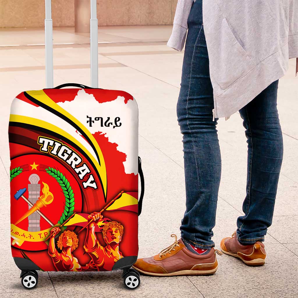 Ethiopia Tigray Revolution Luggage Cover Emblem Freedom Fighters and Flag