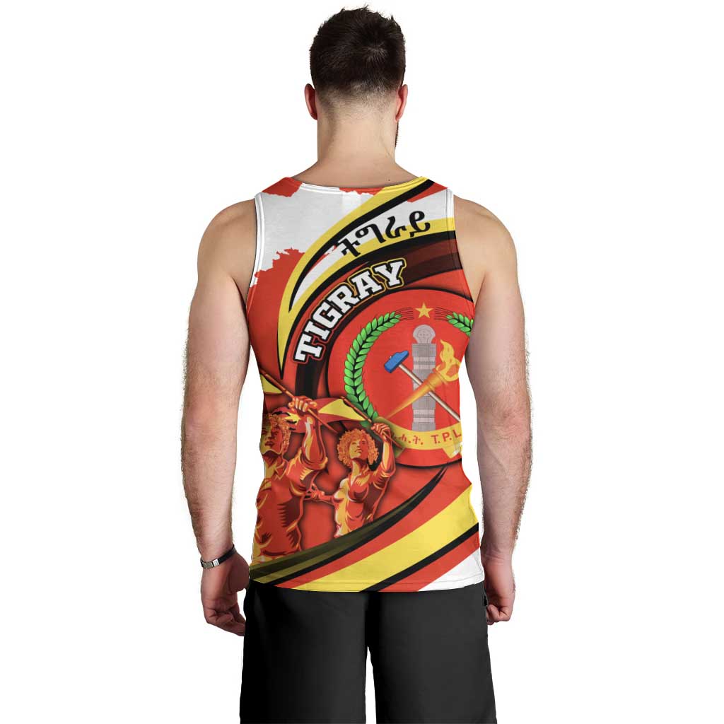 Ethiopia Tigray Revolution Men Tank Top Emblem Freedom Fighters and Flag
