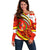 Ethiopia Tigray Revolution Off Shoulder Sweater Emblem Freedom Fighters and Flag