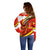 Ethiopia Tigray Revolution Off Shoulder Sweater Emblem Freedom Fighters and Flag