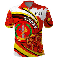 Ethiopia Tigray Revolution Polo Shirt Emblem Freedom Fighters and Flag