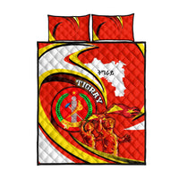 Ethiopia Tigray Revolution Quilt Bed Set Emblem Freedom Fighters and Flag