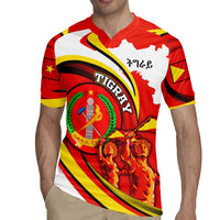 Ethiopia Tigray Revolution Rugby Jersey Emblem Freedom Fighters and Flag