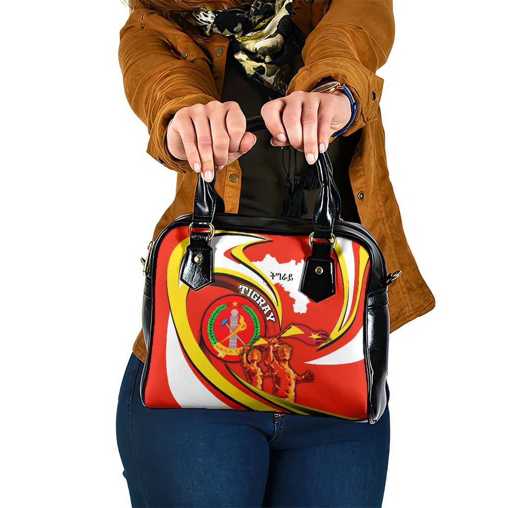 Ethiopia Tigray Revolution Shoulder Handbag Emblem Freedom Fighters and Flag