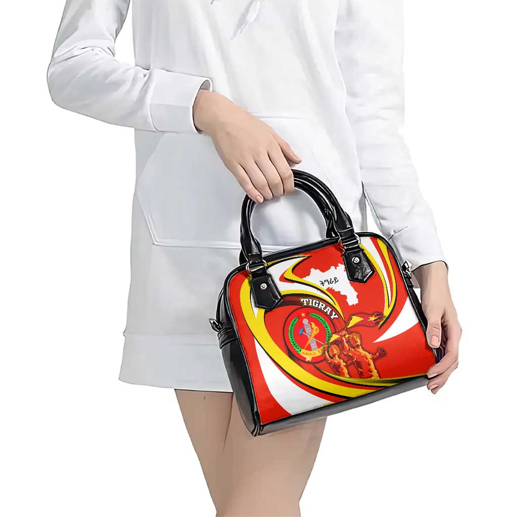 Ethiopia Tigray Revolution Shoulder Handbag Emblem Freedom Fighters and Flag