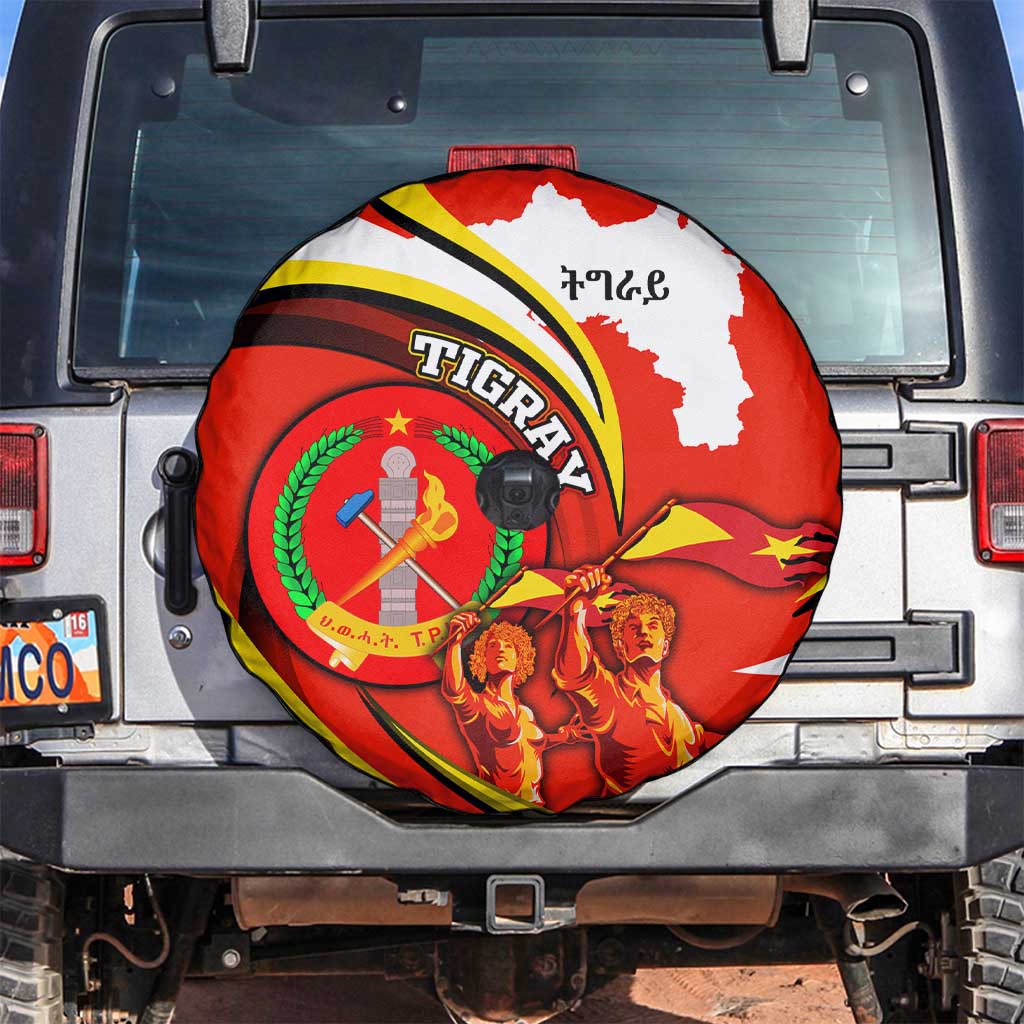 Ethiopia Tigray Revolution Spare Tire Cover Emblem Freedom Fighters and Flag