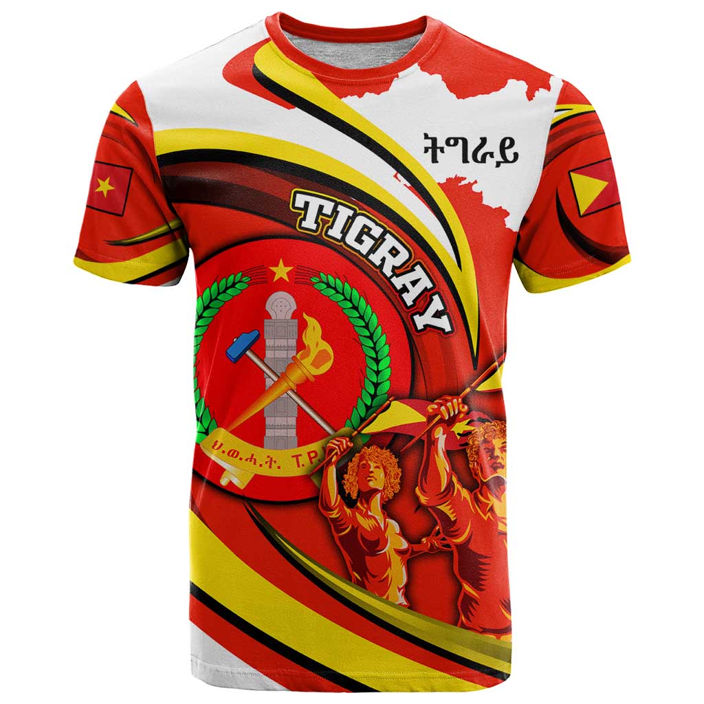 Ethiopia Tigray Revolution T Shirt Emblem Freedom Fighters and Flag