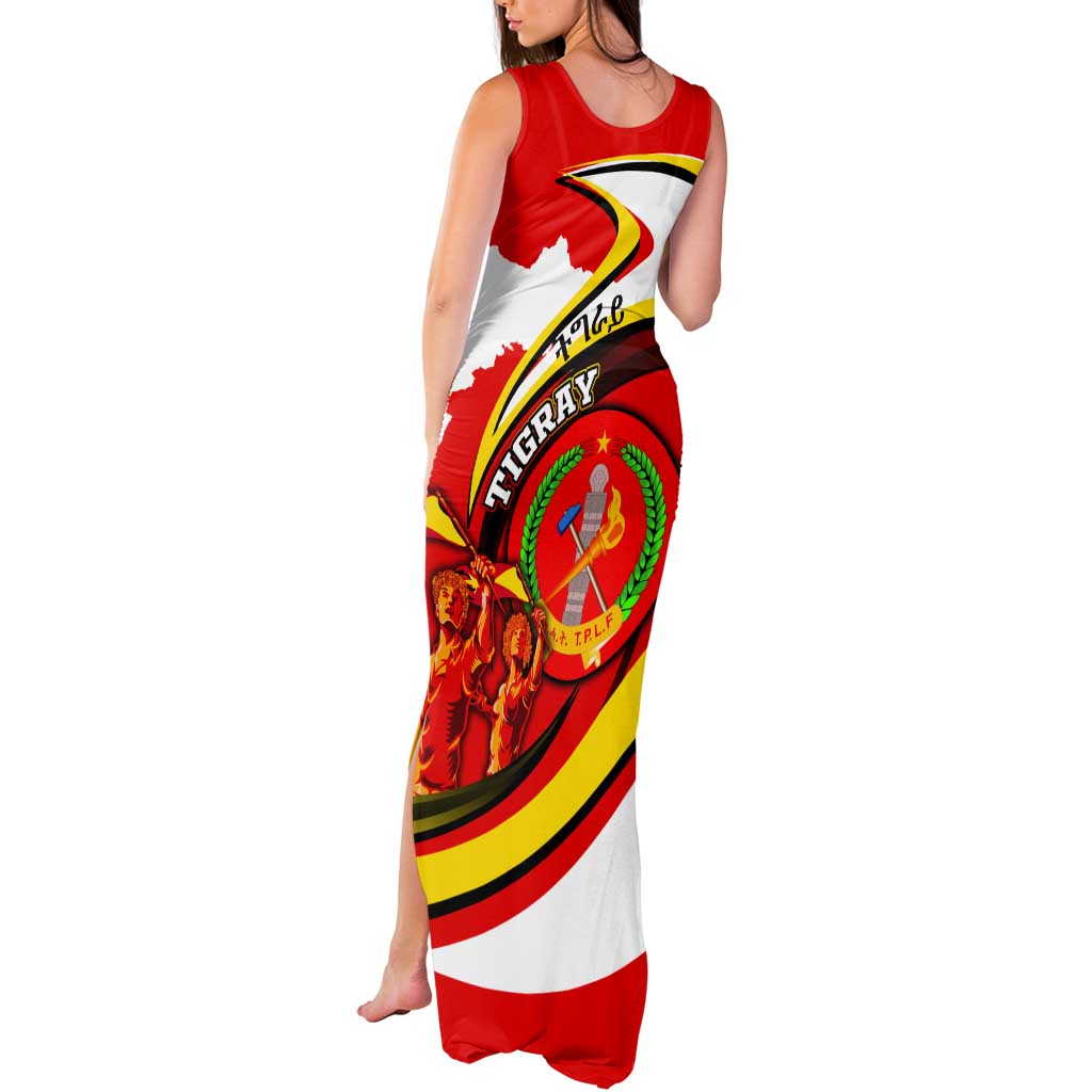 Ethiopia Tigray Revolution Tank Maxi Dress Emblem Freedom Fighters and Flag