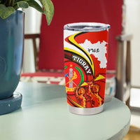 Ethiopia Tigray Revolution Tumbler Cup Emblem Freedom Fighters and Flag