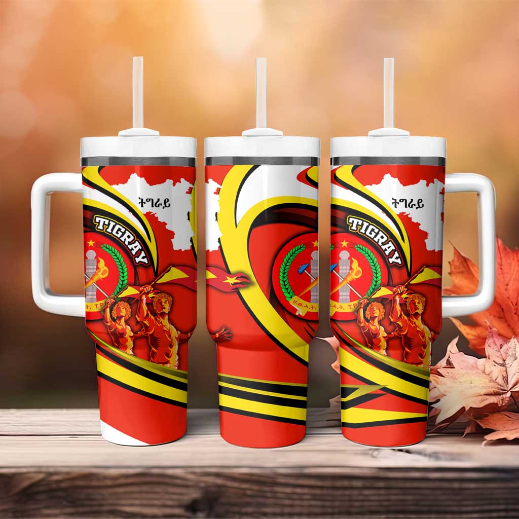 Ethiopia Tigray Revolution Tumbler With Handle Emblem Freedom Fighters and Flag