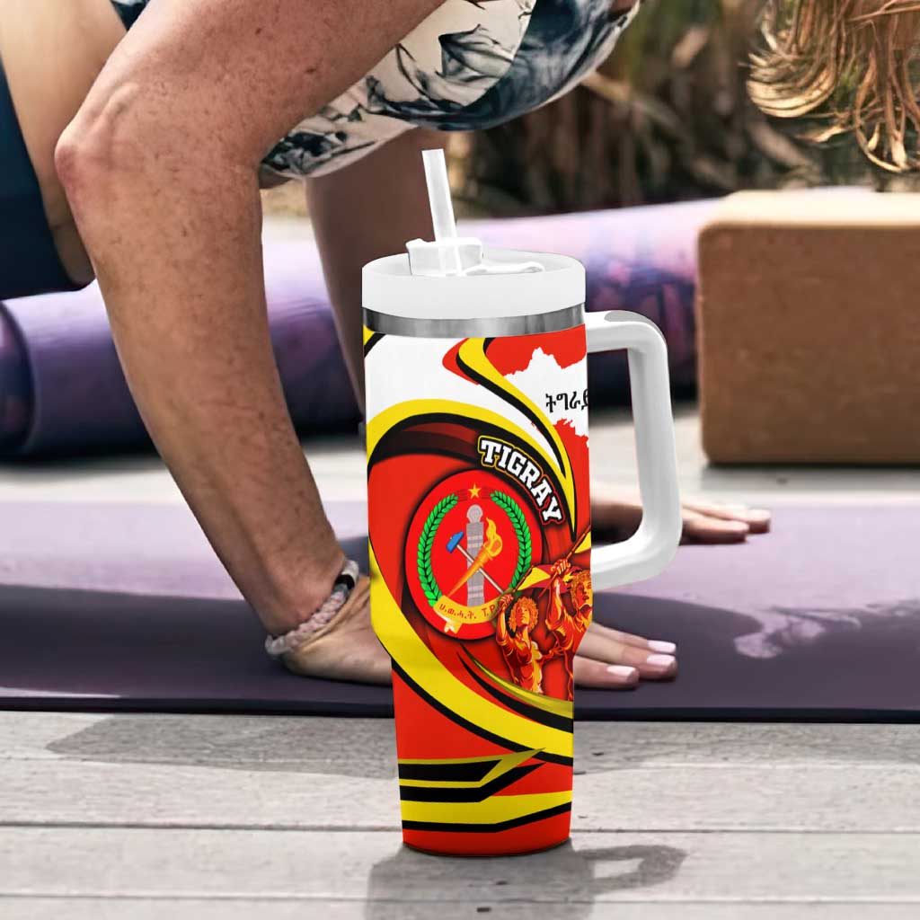 Ethiopia Tigray Revolution Tumbler With Handle Emblem Freedom Fighters and Flag