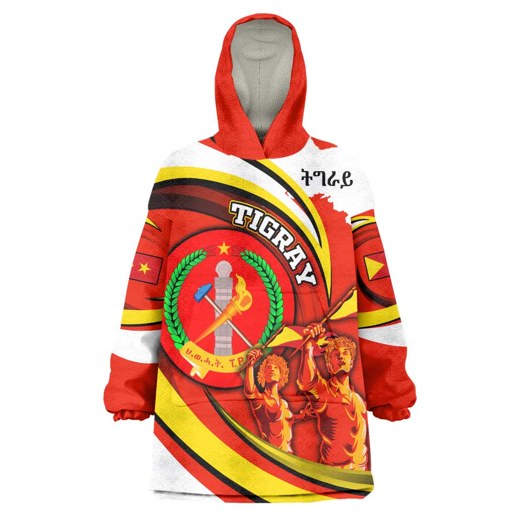 Ethiopia Tigray Revolution Wearable Blanket Hoodie Emblem Freedom Fighters and Flag