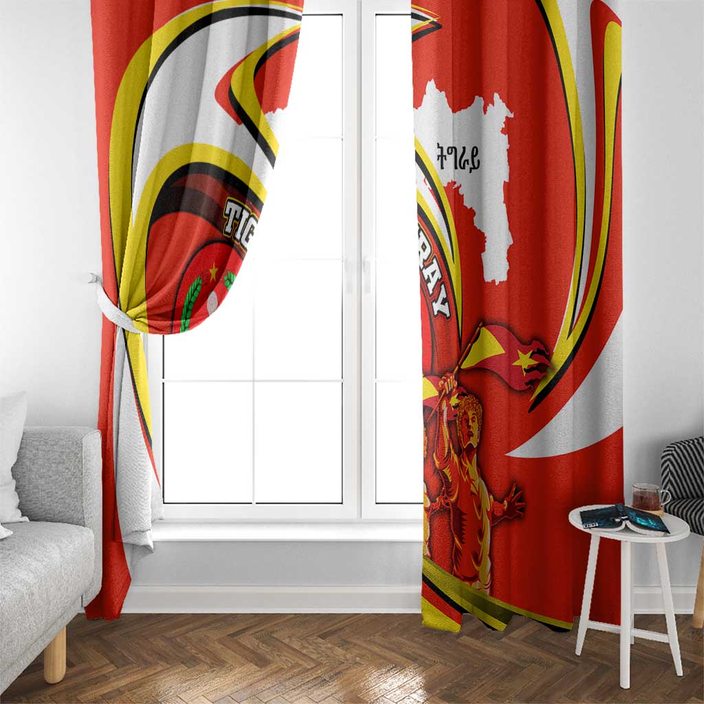 Ethiopia Tigray Revolution Window Curtain Emblem Freedom Fighters and Flag