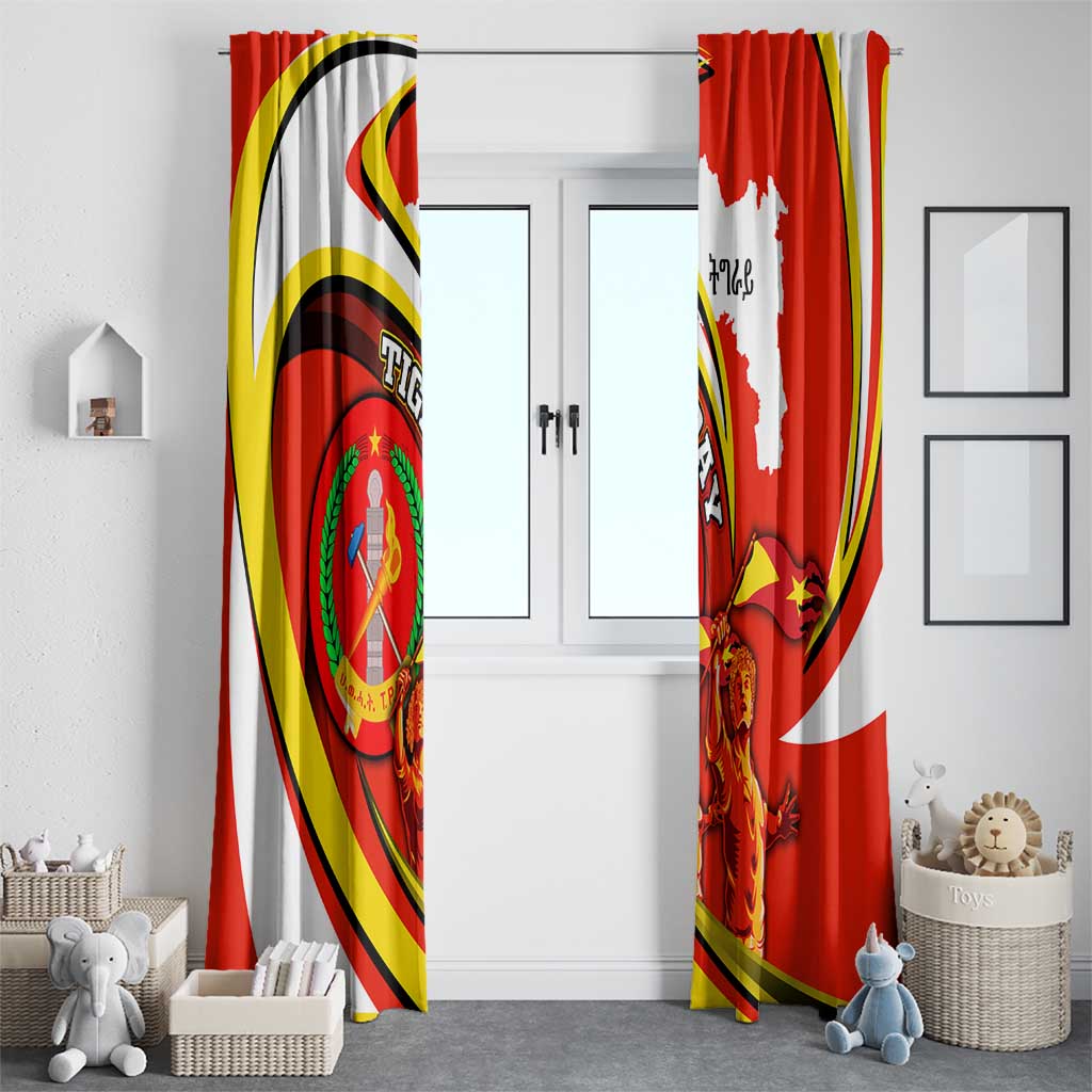 Ethiopia Tigray Revolution Window Curtain Emblem Freedom Fighters and Flag