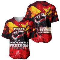 I Stand with Tigray Baseball Jersey Tigray Independence - Fist of Freedom