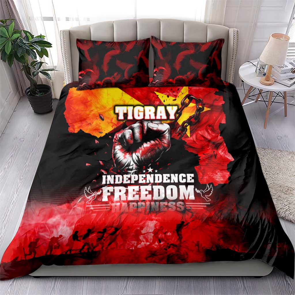 I Stand with Tigray Bedding Set Tigray Independence - Fist of Freedom