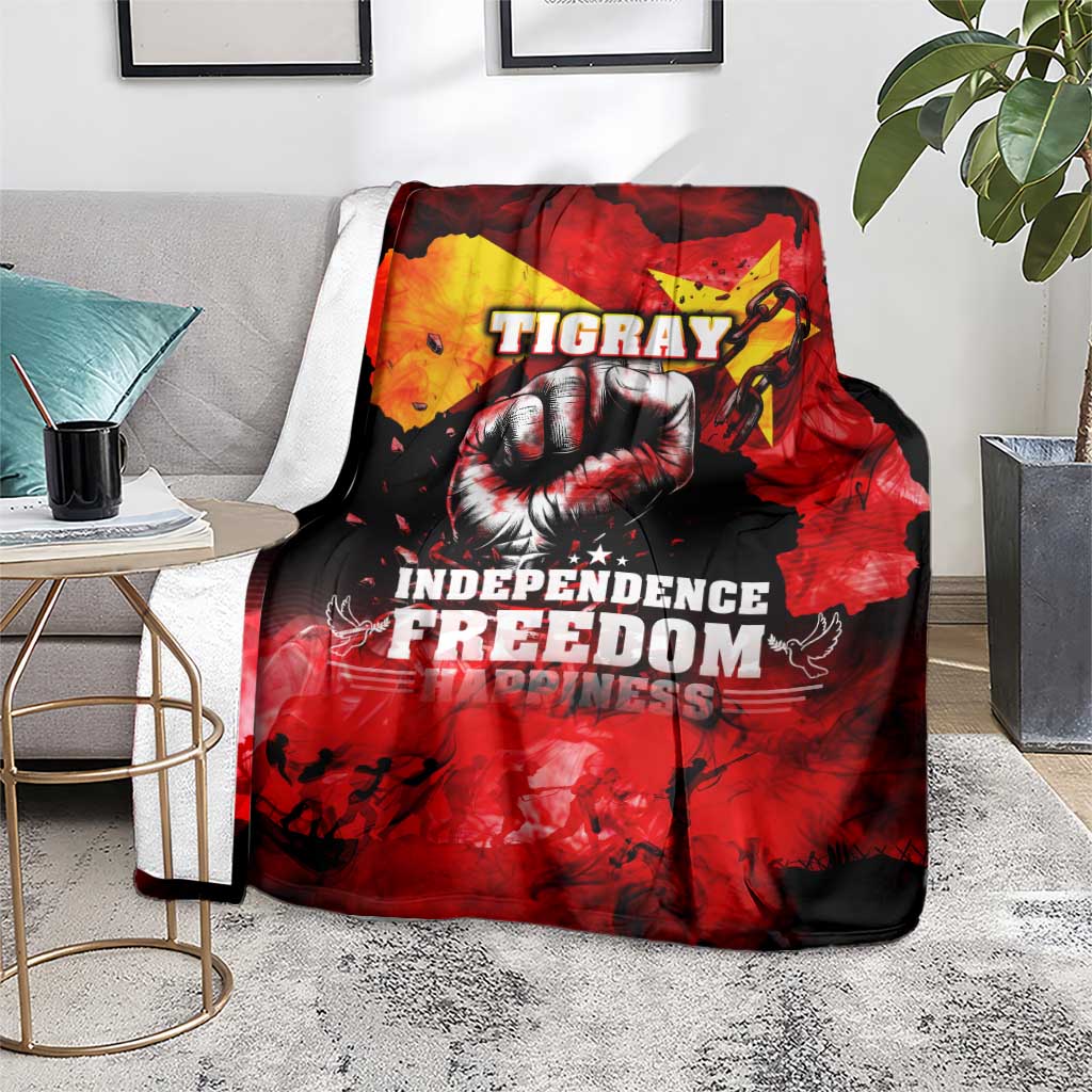 I Stand with Tigray Blanket Tigray Independence - Fist of Freedom