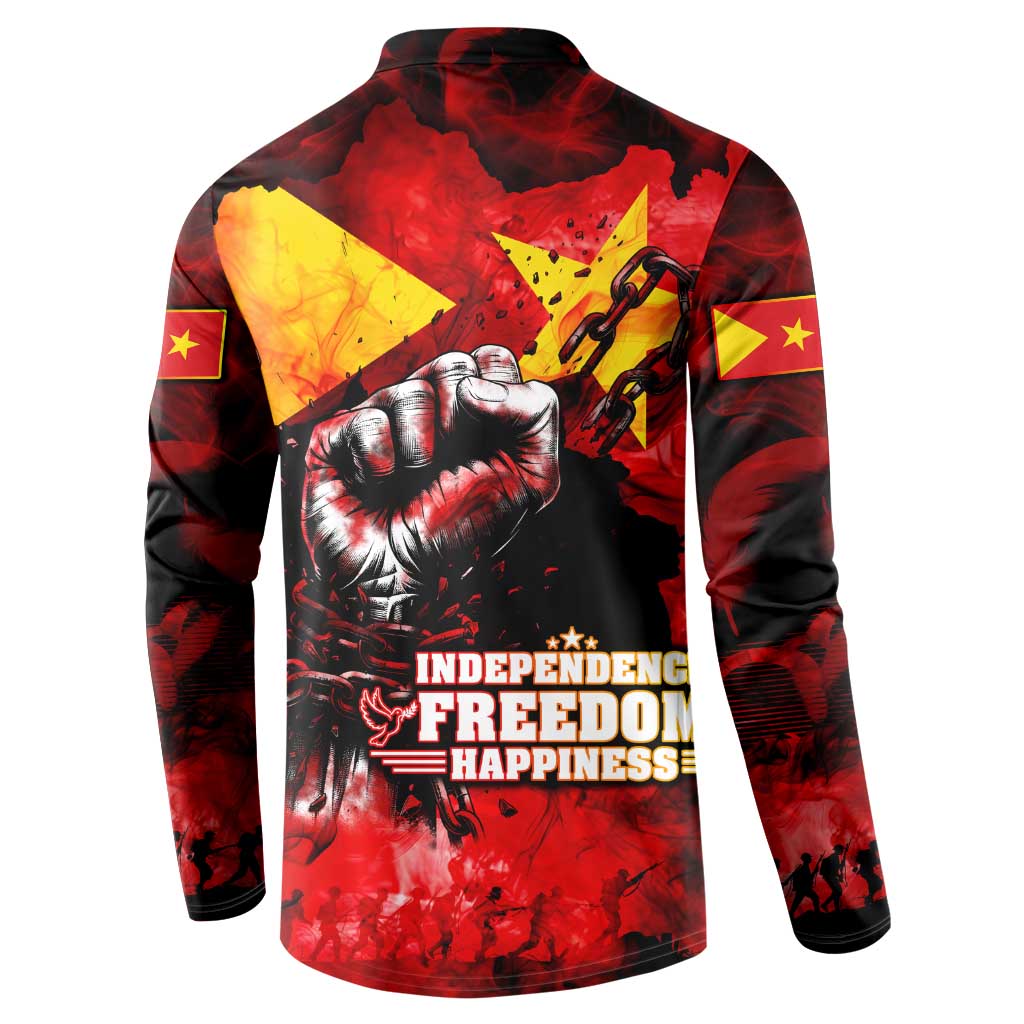 I Stand with Tigray Button Sweatshirt Tigray Independence - Fist of Freedom