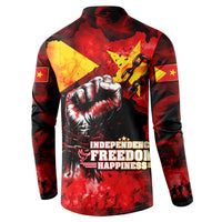 I Stand with Tigray Button Sweatshirt Tigray Independence - Fist of Freedom