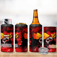 I Stand with Tigray 4 in 1 Can Cooler Tumbler Tigray Independence - Fist of Freedom