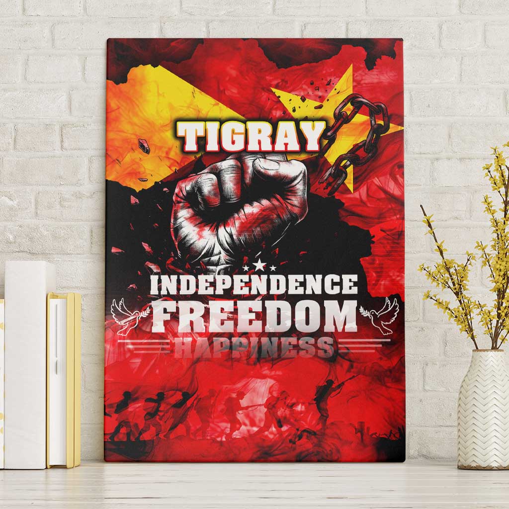 I Stand with Tigray Canvas Wall Art Tigray Independence - Fist of Freedom