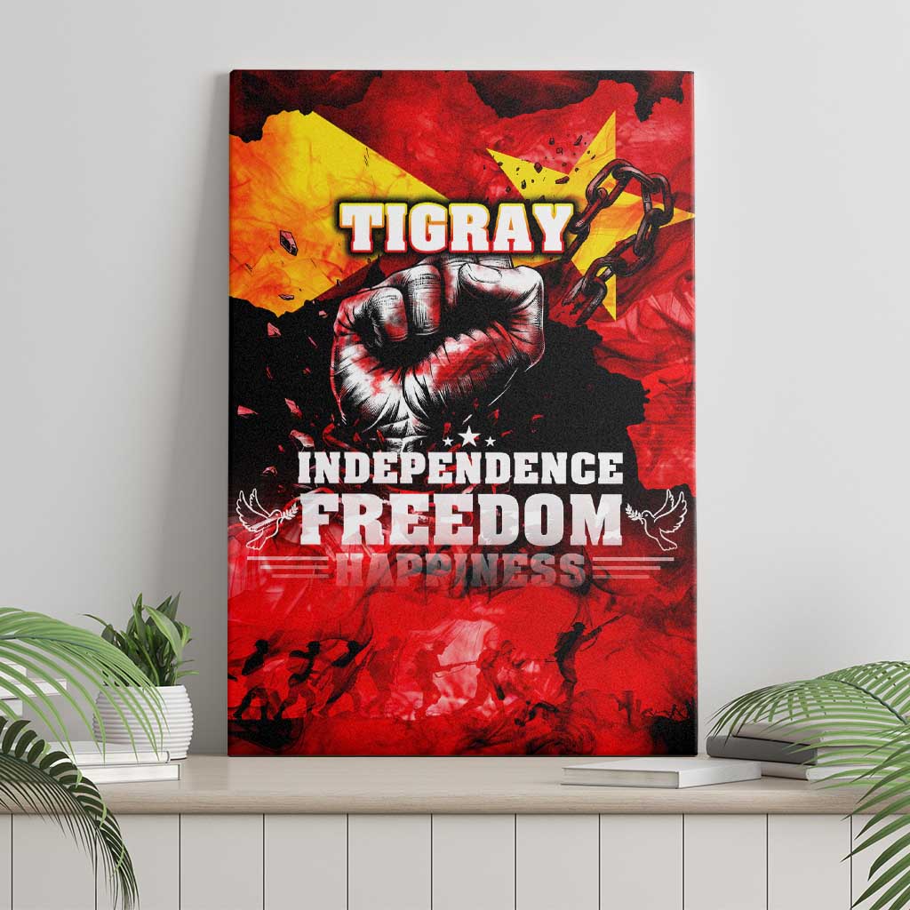 I Stand with Tigray Canvas Wall Art Tigray Independence - Fist of Freedom