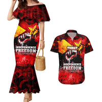I Stand with Tigray Couples Matching Mermaid Dress and Hawaiian Shirt Tigray Independence - Fist of Freedom
