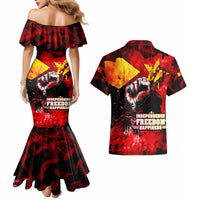 I Stand with Tigray Couples Matching Mermaid Dress and Hawaiian Shirt Tigray Independence - Fist of Freedom